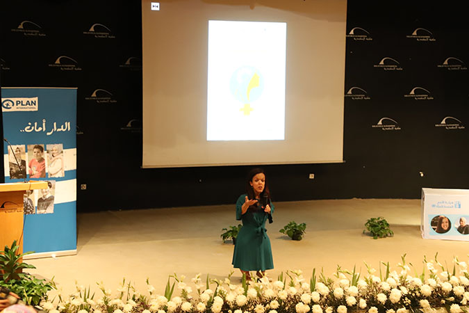 Soha Abu Gharara, Regional Officer at Embassies of Knowledge Department at Bibliotheca Alexandrina sharing her journey in the public event that took place later in the day at Bibliotheca Alexandrina.
