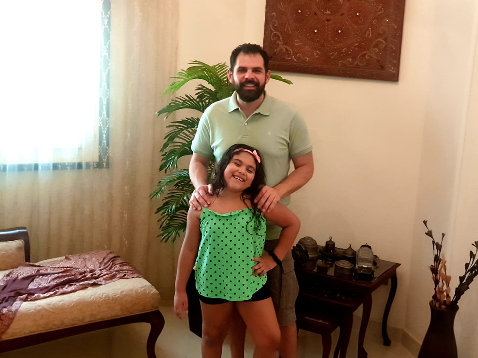  Ahmed El Sheikh and his daughter Leila enjoy their time together at home. Photo: Courtesy of Ahmed El Sheikh 