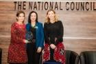 Maya Morsy, President of NCW (middle) and Gielan Elmessiri, UN Women Head of Office,a.i. (right) honoring Mariam Naoum, film writer (left). Photo Credits: UN Women/Ismail Hamdy