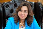 Dr. Manal Awad in her office. Photo Credit: Courtesy of Governorate of Damietta